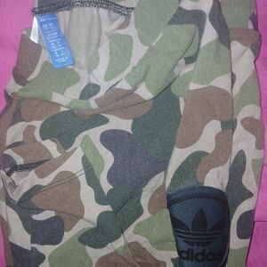 Adidas Green and Brown Camouflage Leggings